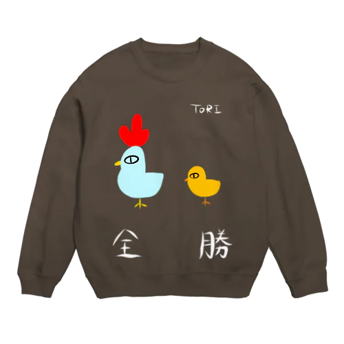 とり（にわとり） Crew Neck Sweatshirt