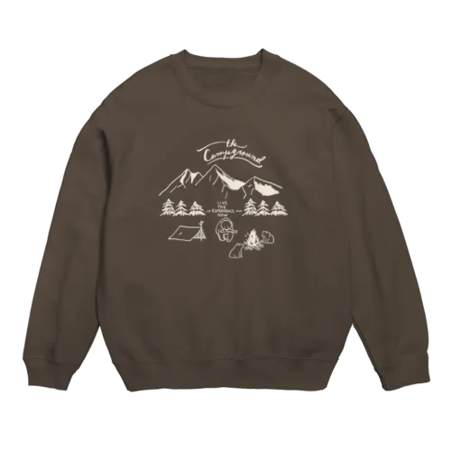 クマ親子のキャンプ Crew Neck Sweatshirt