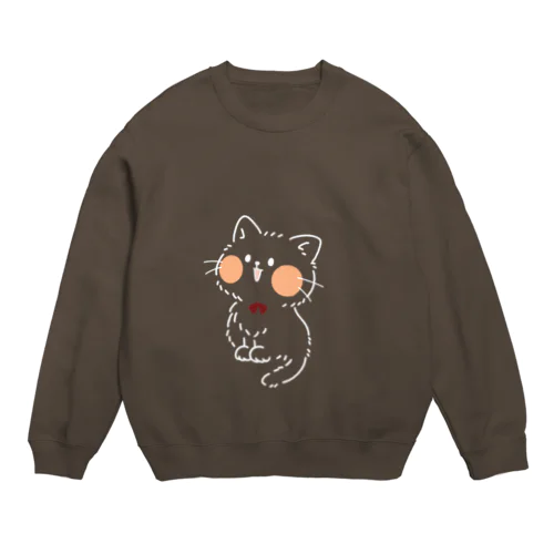 おすわりにゃんこ。 Crew Neck Sweatshirt