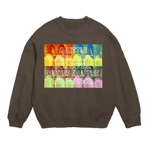 Happy cows♪Milk timeカラフルVer. Crew Neck Sweatshirt