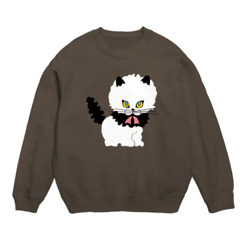 毛糸のミャオ( 猫 ) Crew Neck Sweatshirt