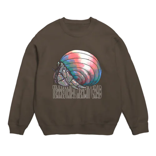 白っぽい字のTerrestrial Hermit Crab (trans) Crew Neck Sweatshirt