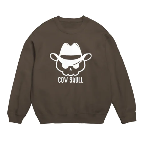 COW SKULL テンガロンハットドクロ ホワイト Crew Neck Sweatshirt