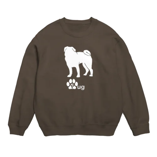 パグ犬 Crew Neck Sweatshirt