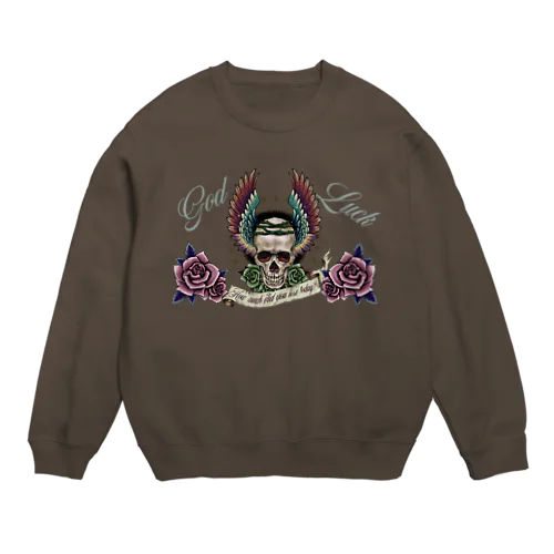 赤薔薇スカル💀🌹 Crew Neck Sweatshirt