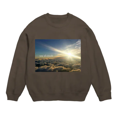 雲海と朝日 Crew Neck Sweatshirt