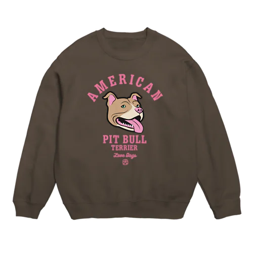 Love❤️Dogs（アメリカンピットブルテリア・赤鼻） Crew Neck Sweatshirt