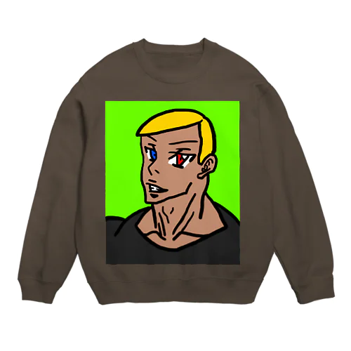 金髪色黒マッチョ Crew Neck Sweatshirt