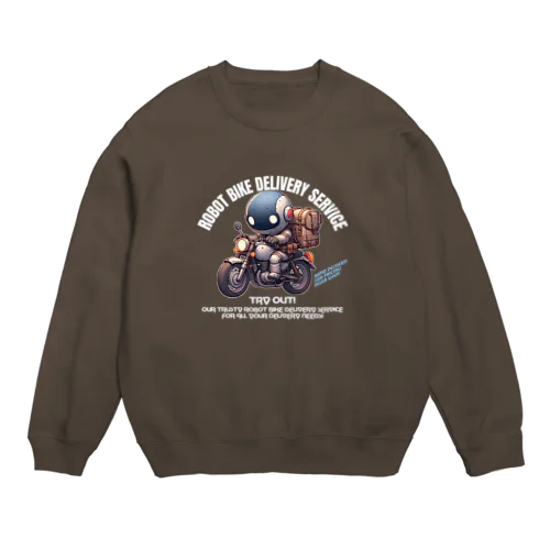 ロボットバイク便(濃色用) Crew Neck Sweatshirt