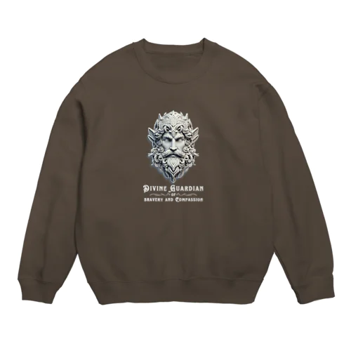 勇気と慈愛の守護神!(濃色用) Crew Neck Sweatshirt