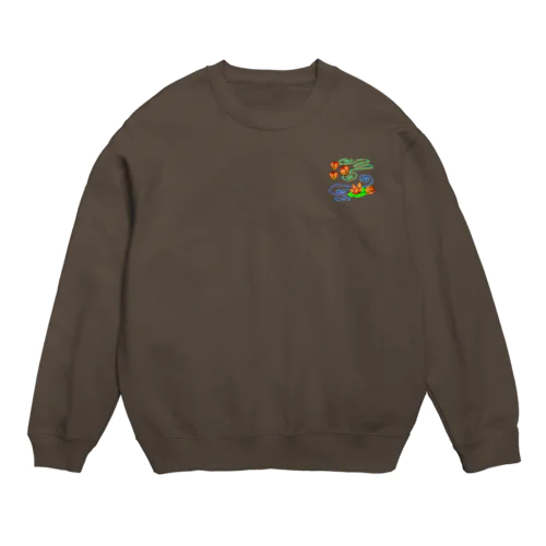 ホオズキ 水紋（和柄）その2 Crew Neck Sweatshirt