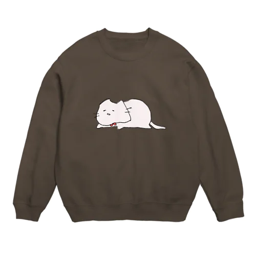 眠たい猫 Crew Neck Sweatshirt