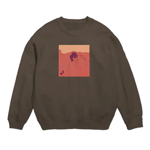 涙がいっぱいで明日になったかわからないでいる Crew Neck Sweatshirt