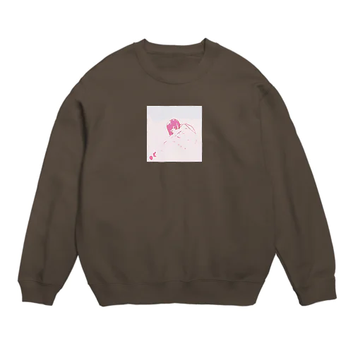 涙がいっぱいで明日になったかわからないでいる(淡色) Crew Neck Sweatshirt