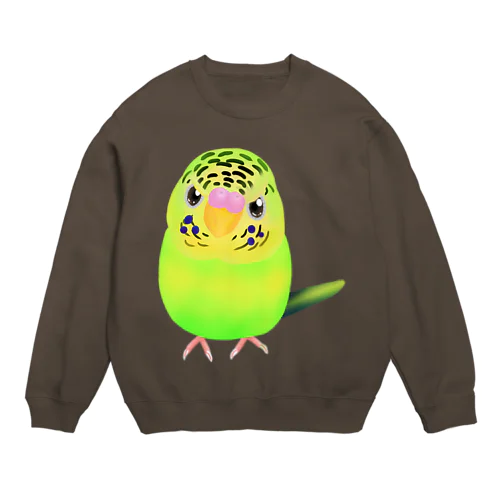 うるうる黄緑ジャンボ① Crew Neck Sweatshirt