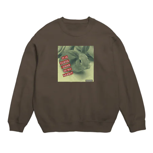 愛兎ゆんたちゃん０歳です。 Crew Neck Sweatshirt