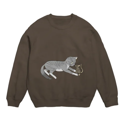 ねことねずみ Crew Neck Sweatshirt