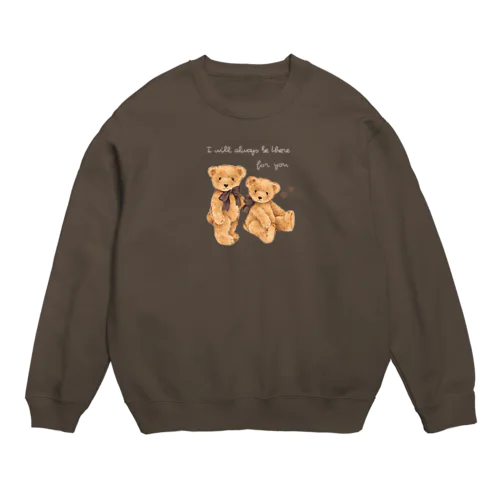 Teddybear🧸🧸brown ribbon2 Crew Neck Sweatshirt