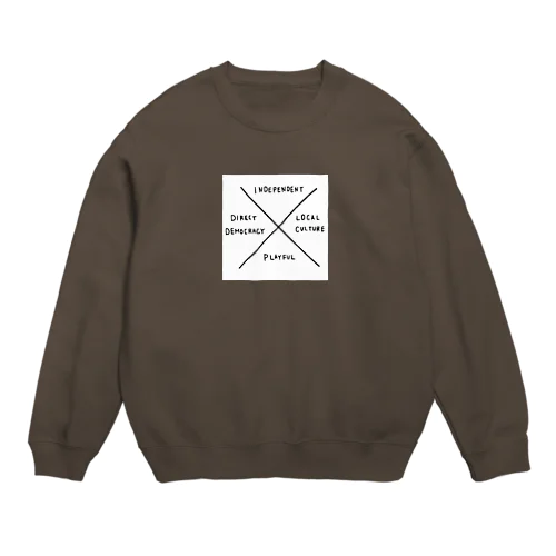 【白背景】大切にしたいこと Crew Neck Sweatshirt