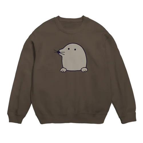 ひょっこりもぐら Crew Neck Sweatshirt