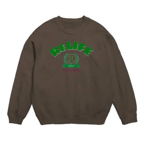 ReLIFE college?? series Crew Neck Sweatshirt