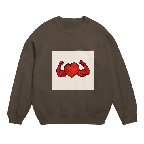 赤ハートマッチョ Crew Neck Sweatshirt