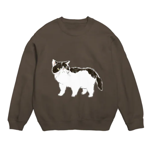 ハチワレ猫 Crew Neck Sweatshirt