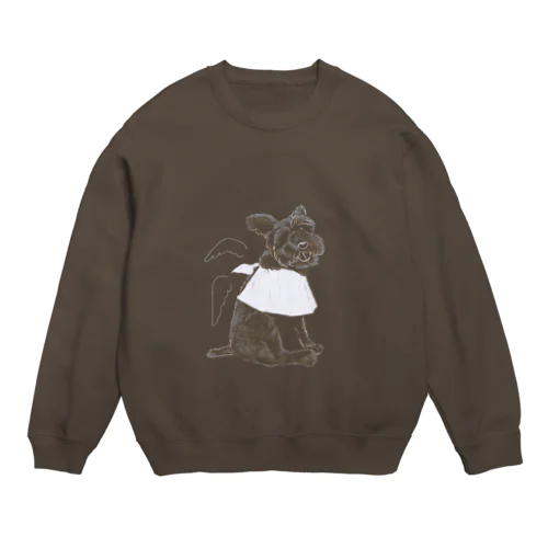 線画の犬スウェット Crew Neck Sweatshirt