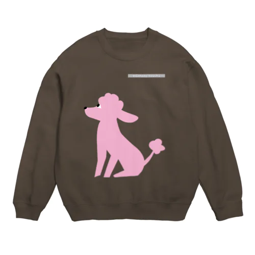 トイプードルのエダマメトイチpink Crew Neck Sweatshirt