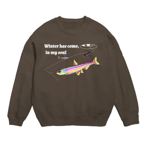 わかさぎ釣り Crew Neck Sweatshirt