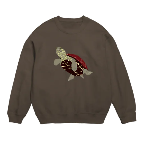 すいすいクサガメ Crew Neck Sweatshirt