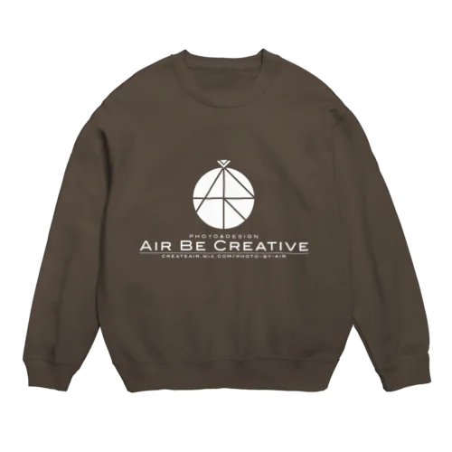 AirBeCreative白ロゴ Crew Neck Sweatshirt