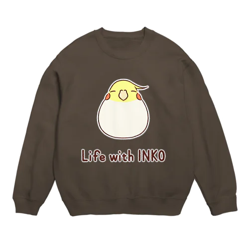 インコまんじゅう（オカメインコ　ルチノー） Crew Neck Sweatshirt