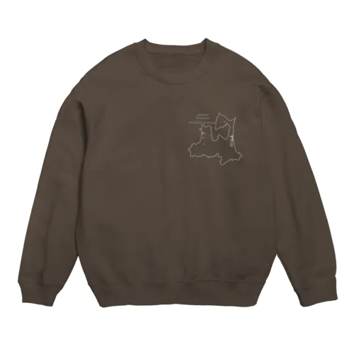 青森県の地図 Crew Neck Sweatshirt