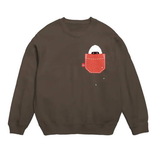 🍙おにぎりと一緒　*ポケット🍙 Crew Neck Sweatshirt