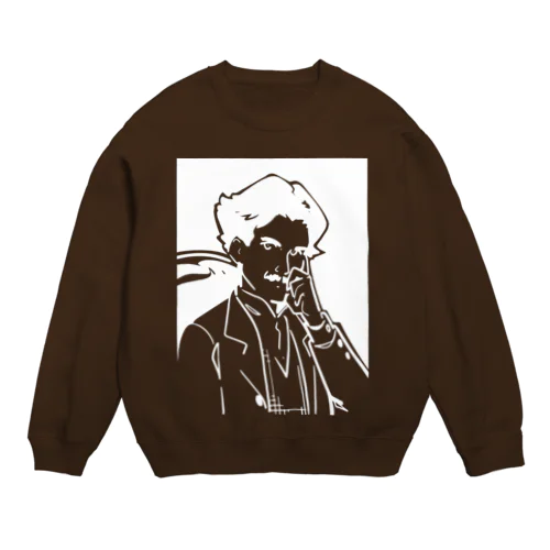 白版＿ニコラ・テスラ Crew Neck Sweatshirt