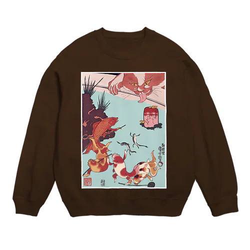 金魚づくし 百ものがたり Crew Neck Sweatshirt