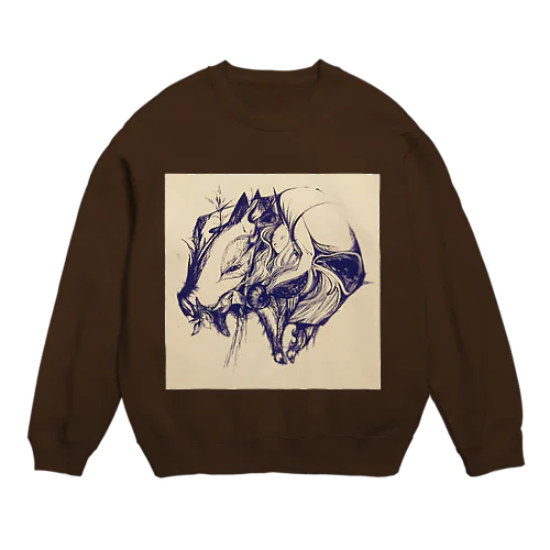 亥の獅子と魔女 Crew Neck Sweatshirt