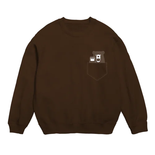 食うぞ_茶くまver. Crew Neck Sweatshirt