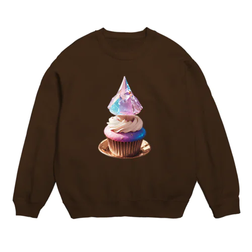 プルプル宝石のカップケーキ Crew Neck Sweatshirt