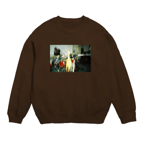 チキンファッキンイエロー Crew Neck Sweatshirt