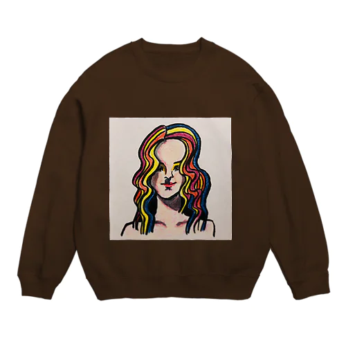 カラのフルな女の子 Crew Neck Sweatshirt