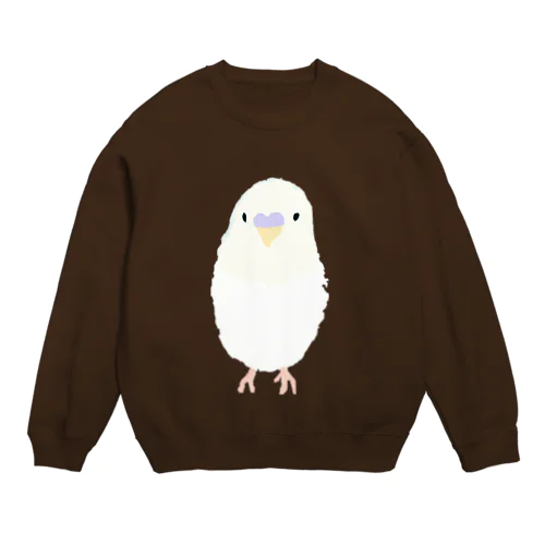 白いインコさん Crew Neck Sweatshirt