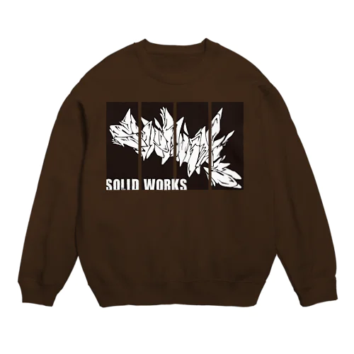 "SOLID WORKS"-Full SIZE- Crew Neck Sweatshirt