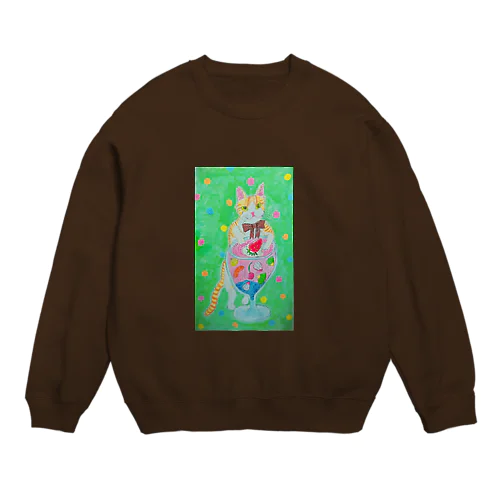 ネコとフルーツソーダ Crew Neck Sweatshirt