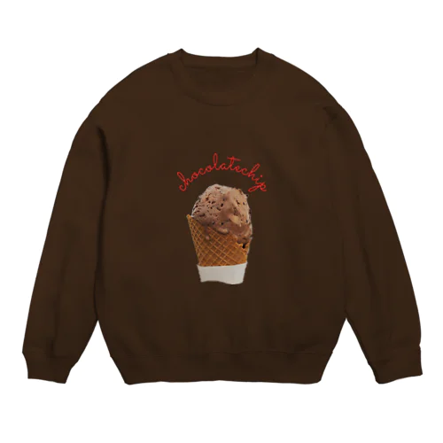 chocolate chip ice cream Crew Neck Sweatshirt
