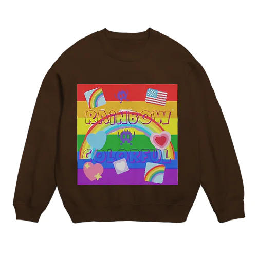 RAINBOWcolorful Crew Neck Sweatshirt