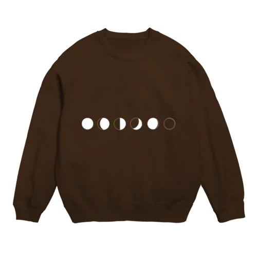 月の満ち欠け ヨコ Crew Neck Sweatshirt