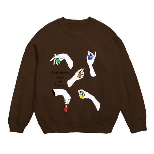 ユビサキとシアワセ Crew Neck Sweatshirt