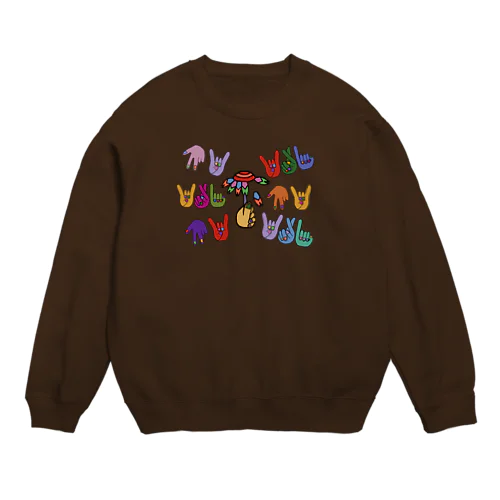 すき？きらい？お花占い中。からふるバージョン。 Crew Neck Sweatshirt